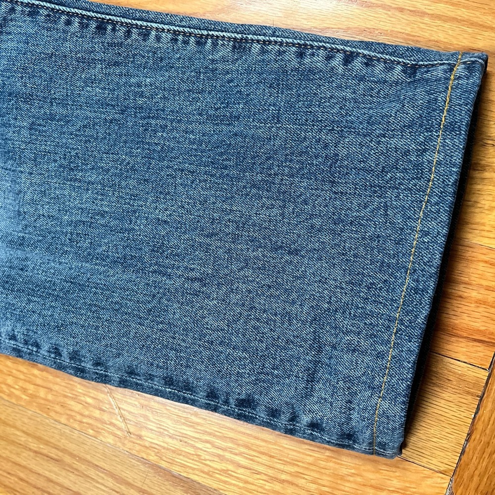 RRL Double RL Slim Narrow Jeans 42x28 (40x32 Tag) Blue Stretch Denim Hemmed - Picture 2 of 12